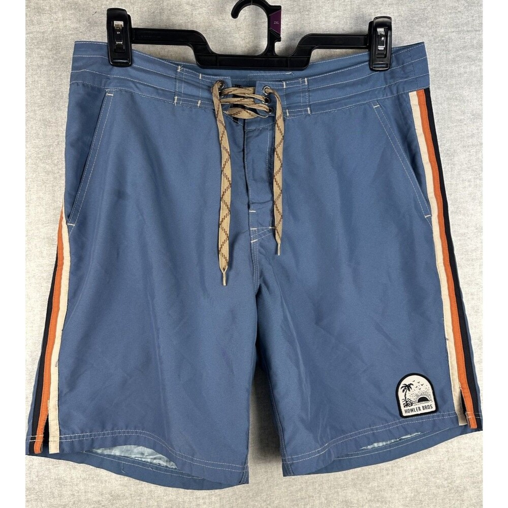 Howler Brothers Chandler Old School Boardshorts Beacon Blue Size 34